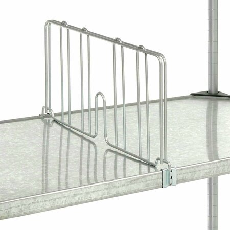 NEXEL Chrome Divider for Solid Shelves, 18inD x 8inH SD18C